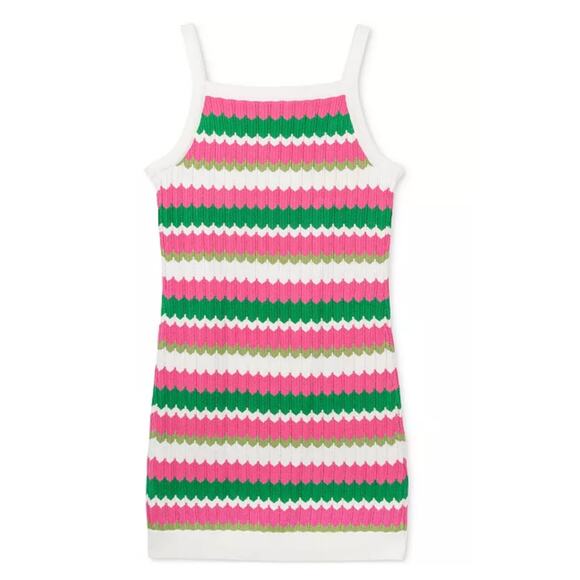 Rare Editions Striped Crochet Dress NWT Size 16 - Picture 1 of 7